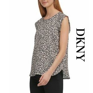 DKNY Leopard Print Top